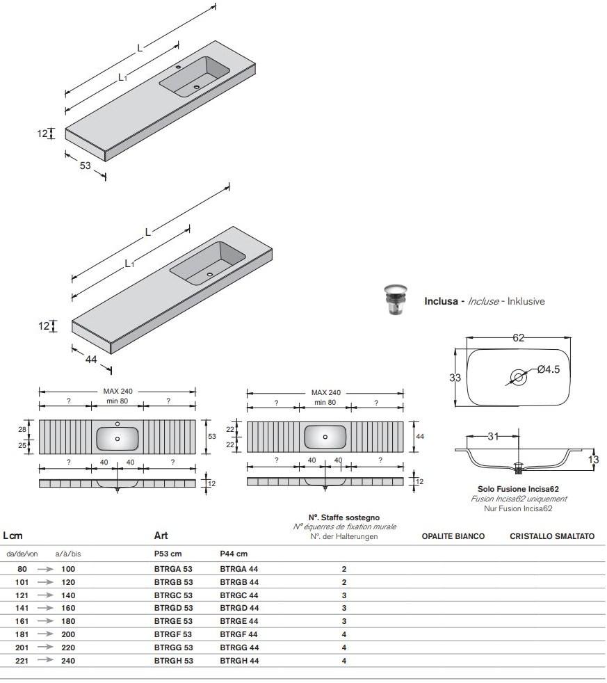 ARTELINEA Одинарная столешница из опалита sun-id-1374291 - Вид №10