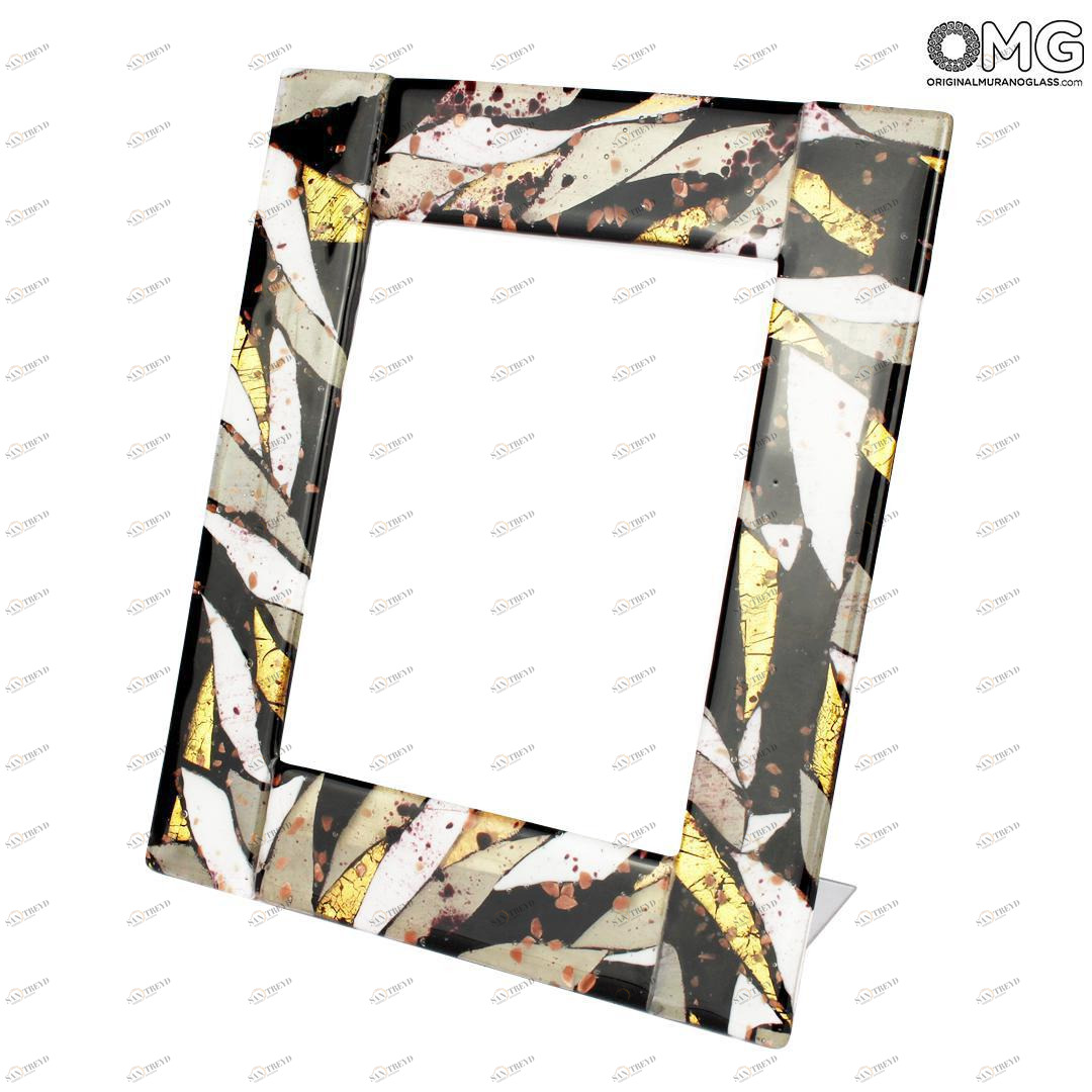 3156 ORIGINALMURANOGLASS Фоторамка Нюанс - чёрная - Original Murano Glass OMG 5 см 