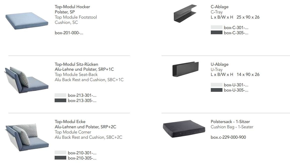 3-местный тканевый садовый диван solpuri Boxx ARCH-00103968 - Вид №9