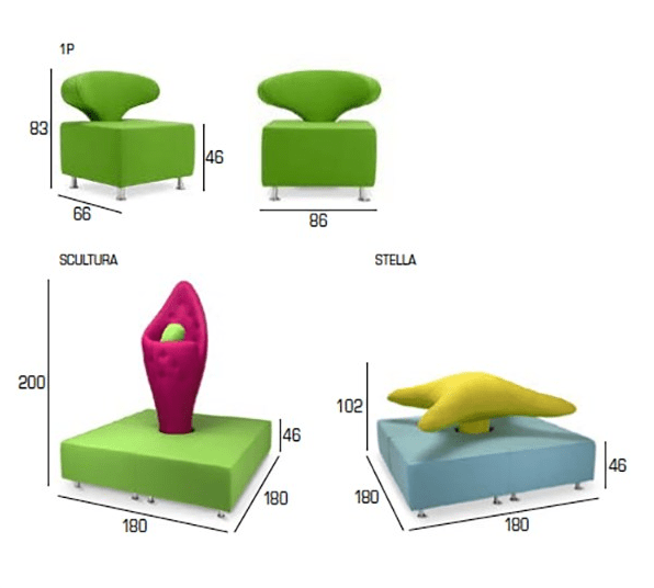 Adrenalina 4-х местный диван контрактный Ella sun-id-1417992 - Вид №4