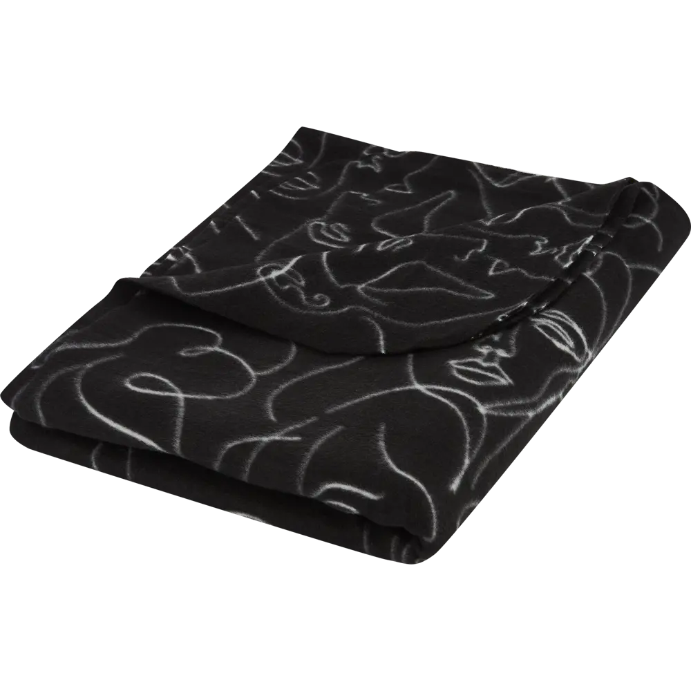 Плед Persone 130x170 см флис цвет черный Ardenza STLM-2049757 - Вид №2