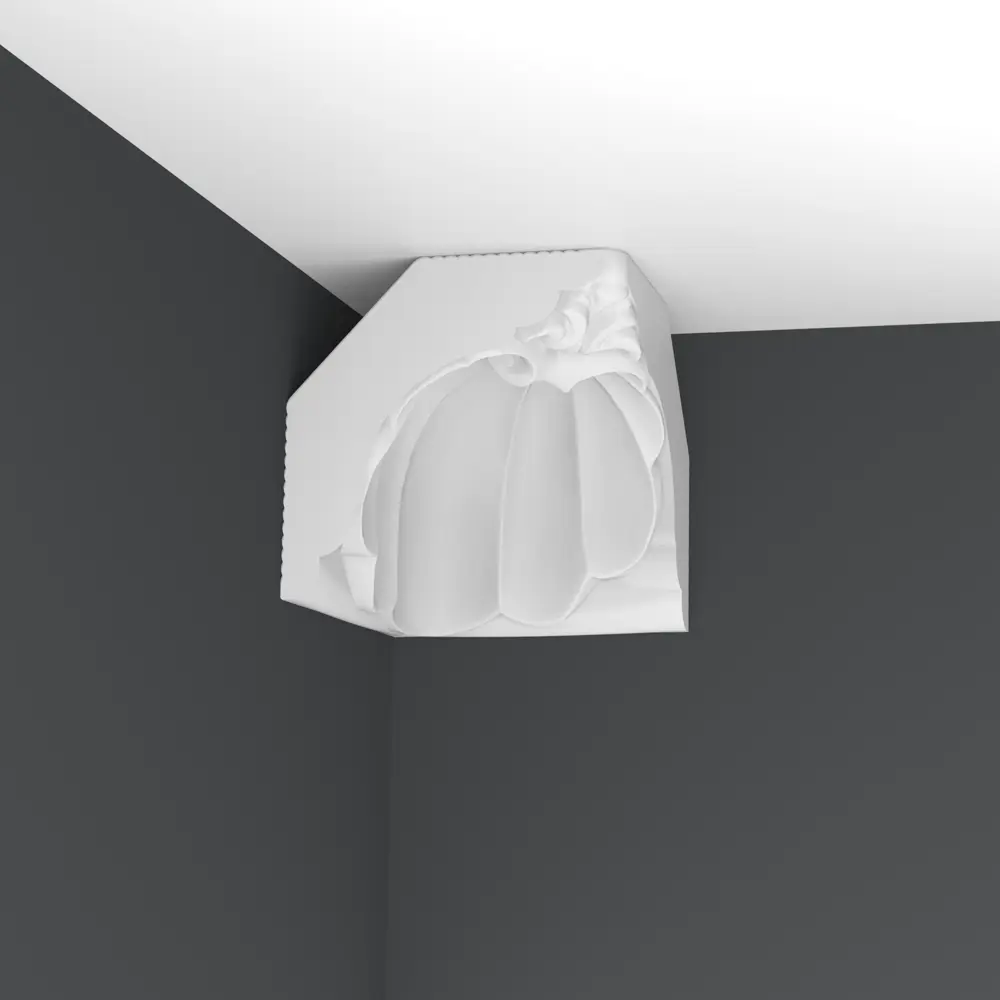 Уголок для потолочного плинтуса полистирол Format 6001 белый 80-100 мм 4 шт STLM-2006611 - Вид №3