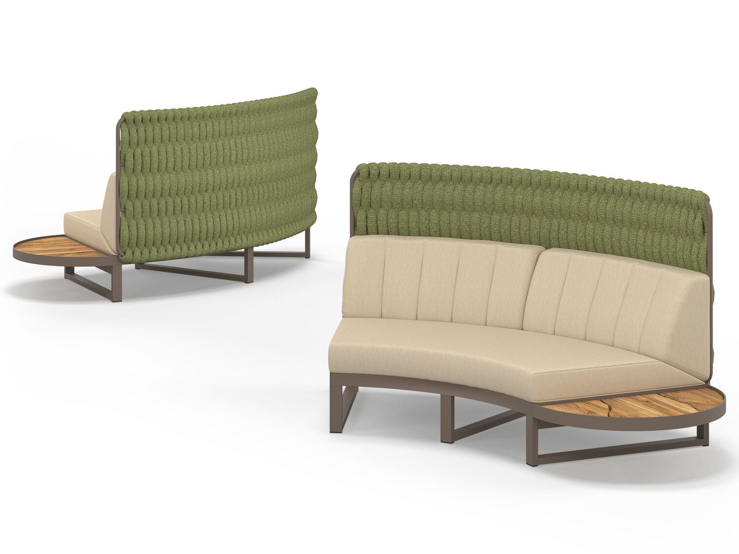 Модульный изогнутый садовый диван из ткани MAMAGREEN Munia ARCH-00036922 - Вид №4