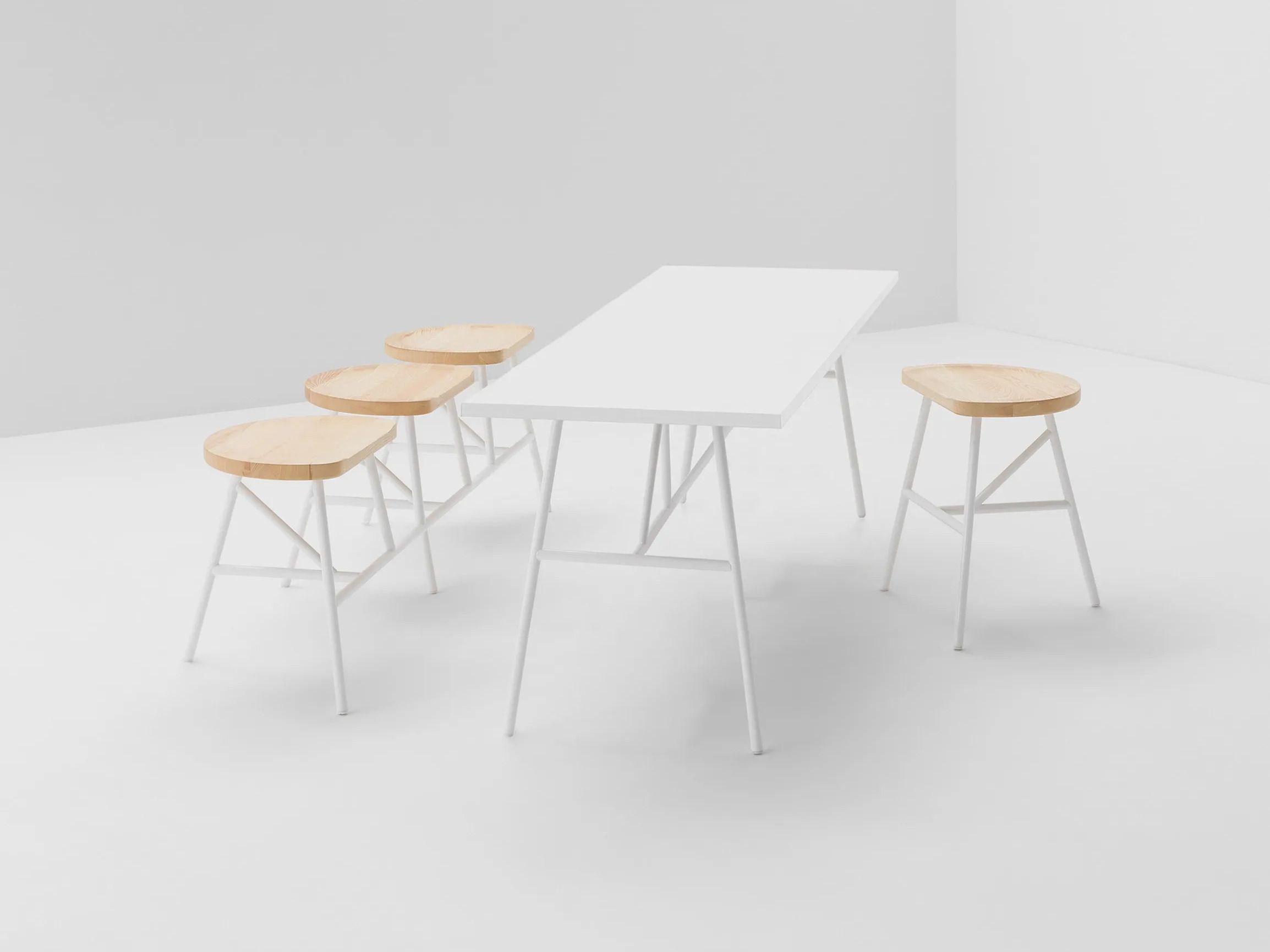 Скамейка из стали и ясеня Billiani Puccio ARCH-00114592 - Вид №2