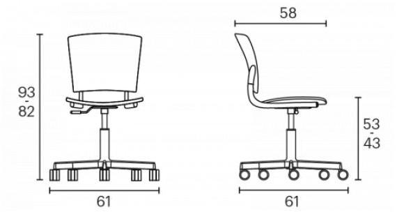 ENEA Поворотное офисное кресло из ткани с 5 спицами Eina sun-id-1446074 - Вид №6