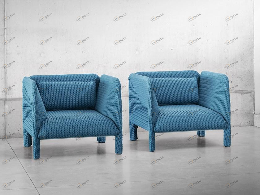 Miniforms Кресло с обивкой из ткани с подлокотниками Mitilo sun-id-1354379