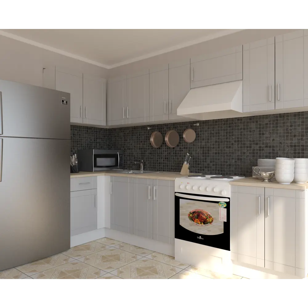 Угол декоративный 67х13.5 см ЛДСП цвет белый Santreyd Тортора STLM-2022812 - Вид №7