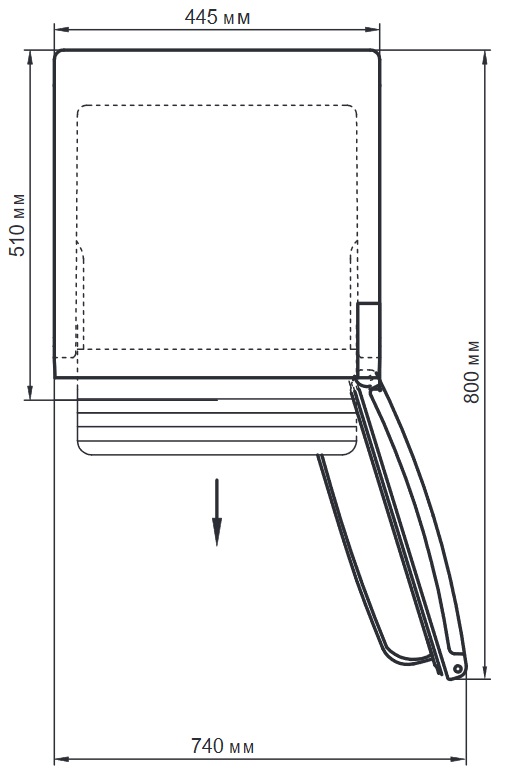 8117971 Холодильник компактный   Бирюса 70 белый STDN-0008920 - Вид №9