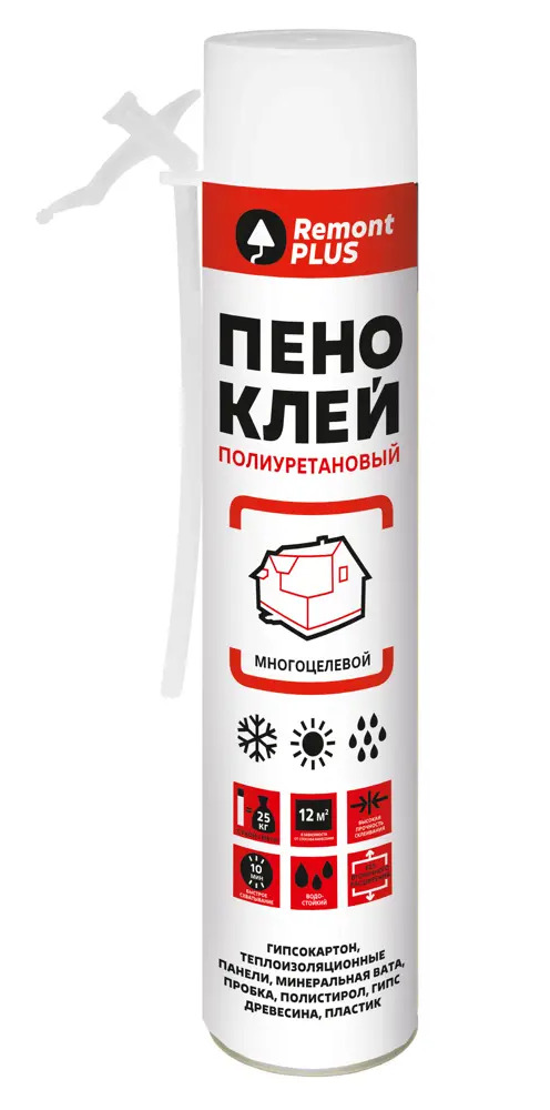 Монтажная пена-клей REMONT PLUS для строительных работ 750 мл 87507593