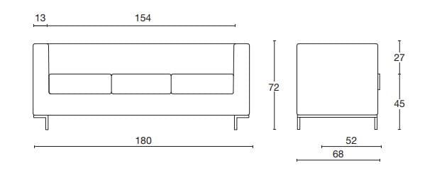 3-местный тканевый диван Diemme Холл ARCH-00057067 - Вид №4