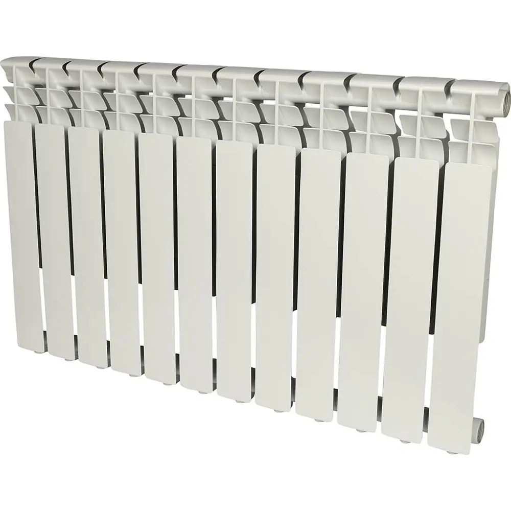 Радиатор секционный Rommer Optima 500/85 12 секций боковое подключение алюминий белый Отсутствует STLM-2211061