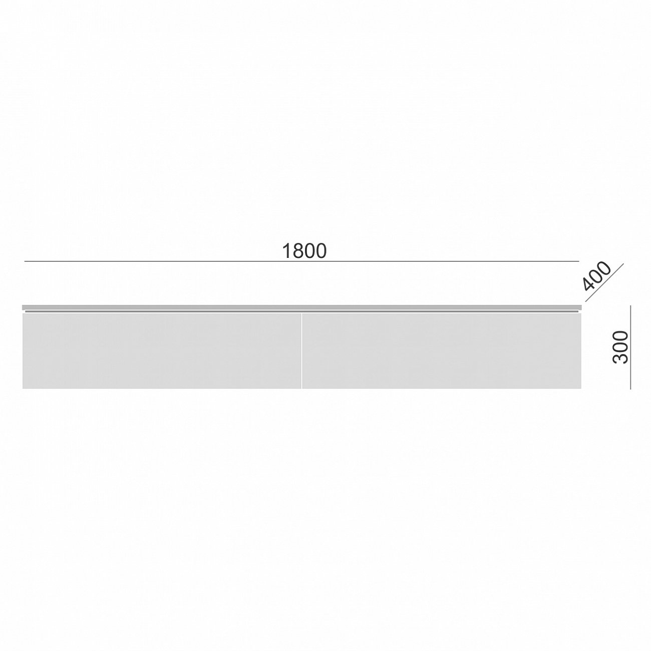 Тумба под телевизор с ящиками серо-бежевая 180 см Tall BRAGIN DESIGN  00-3879355 Бежевый;серый  - Вид №2