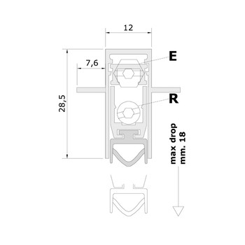 Автоматический порог Comaglio PRESSURE 1813 Santreyd LK01-917