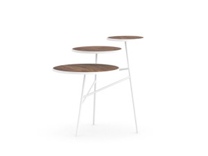 Металлический журнальный столик и столешница из массива дерева