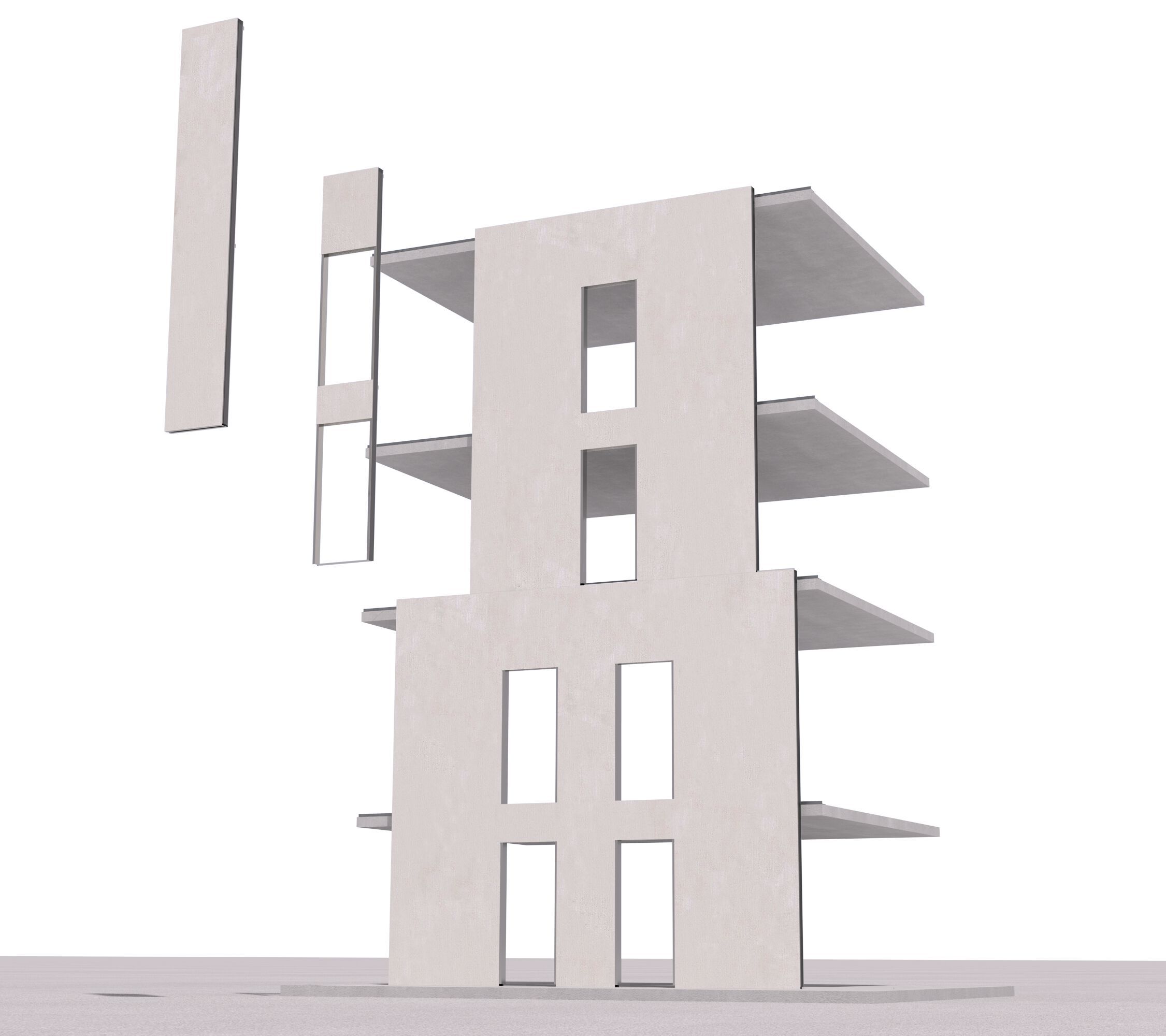 Наружная стена с сухим заполнением Jendy Joss Building модуль JJ ARCH-00111783 - Вид №6