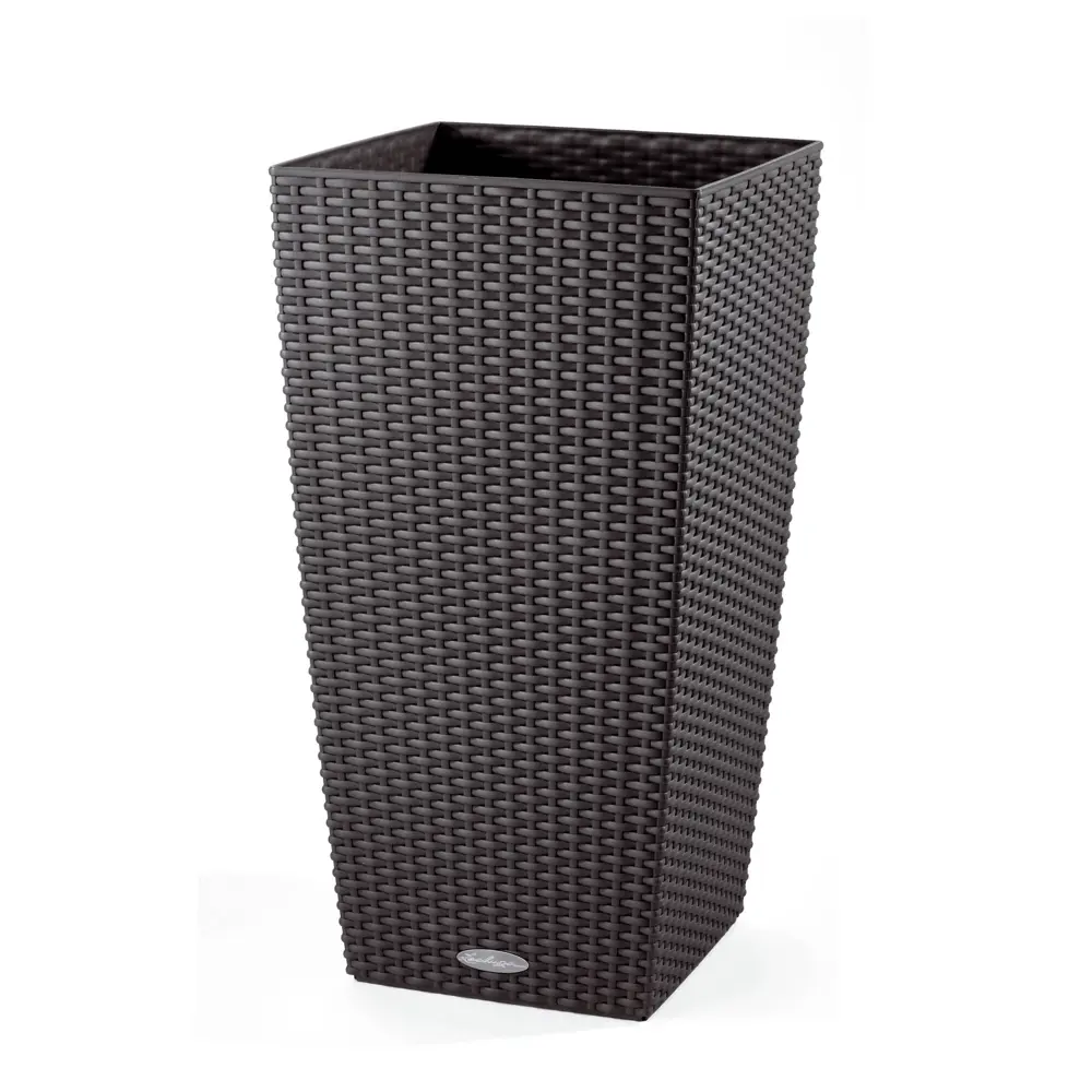 Кашпо Lechuza для цветов Кубико Коттедж 15222 с автополивом 30x30x56 см v14 л пластик серый 14166082 STLM-2204329  - Вид №12