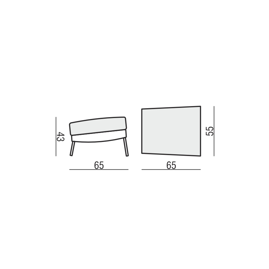 Пуфик Alex, серо-зеленый Sits S1036 - Вид №4