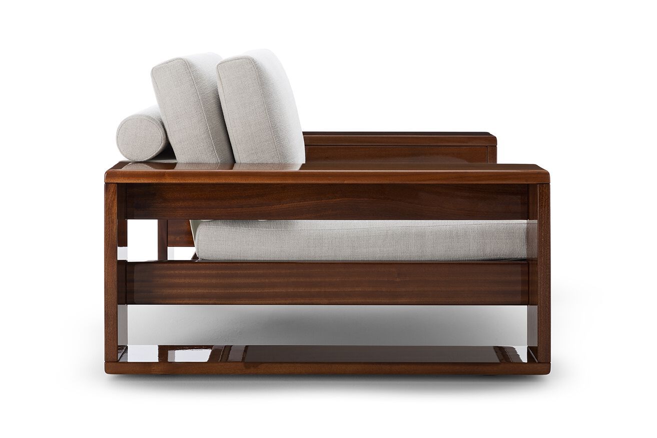 Садовое кресло из красного дерева и ткани Exteta Bellagio ARCH-00020897 - Вид №1