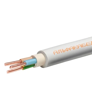 Кабель Альфакабель NYM 3x2.5 10 м ГОСТ цвет серый