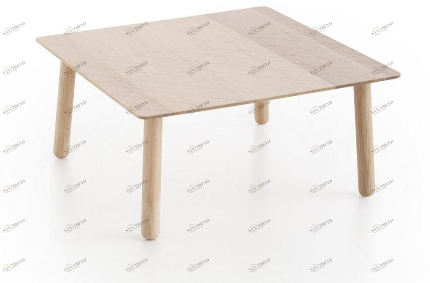 GAN Низкий квадратный журнальный столик из дуба Silaï sun-id-1377764