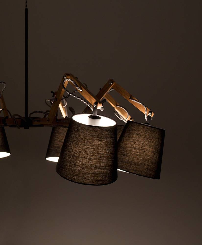 Подвесная люстра Arte Lamp Pinoccio A5700LM-8BK ARTE LAMP ДИЗАЙНЕРСКИЕ, PINOCCIO BLACK 056374 Коричневый  - Вид №2