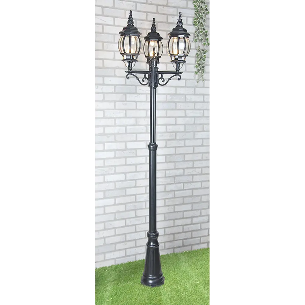 Столб уличный Elektrostandard «Classik» NLG99HL005, 3хЕ27х100 Вт, IP33, цвет чёрный Santreyd STLM-2003195 - Вид №3