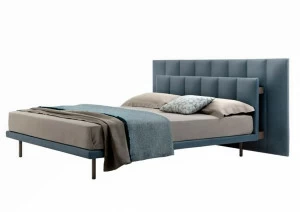 Zanotta Двуспальная кровать с мягким изголовьем из ткани или кожи