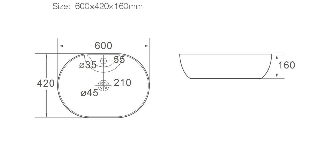Раковина чаша SL-1023 SANTILINE  - Вид №1