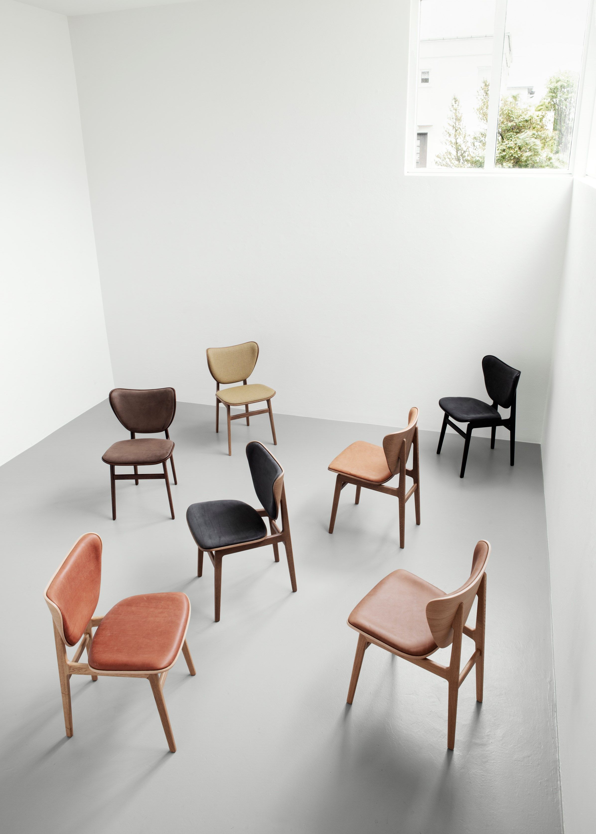 Дубовый стул с кожаной обивкой NORR11 Elephant ARCH-00004506 - Вид №1