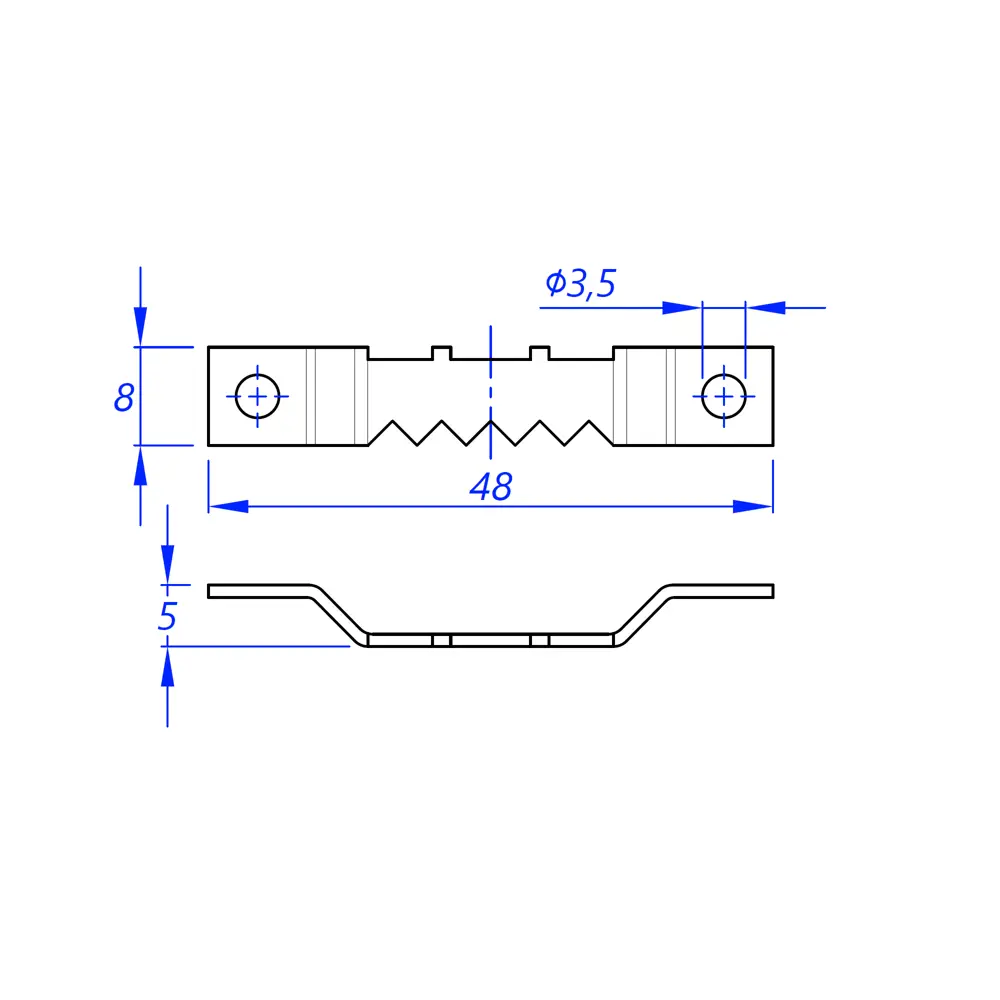 Крепеж для багета зубчатый под винт 46x8 мм Santreyd STLM-2144787 - Вид №1