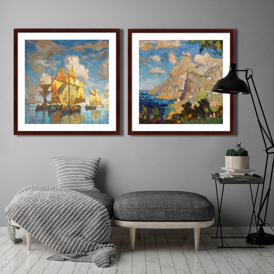 Картина: FISHING BOATS IN THE LAGOON, VENICE, 1941г. КАРТИНЫ В КВАРТИРУ  264216 Разноцветный  - Вид №2
