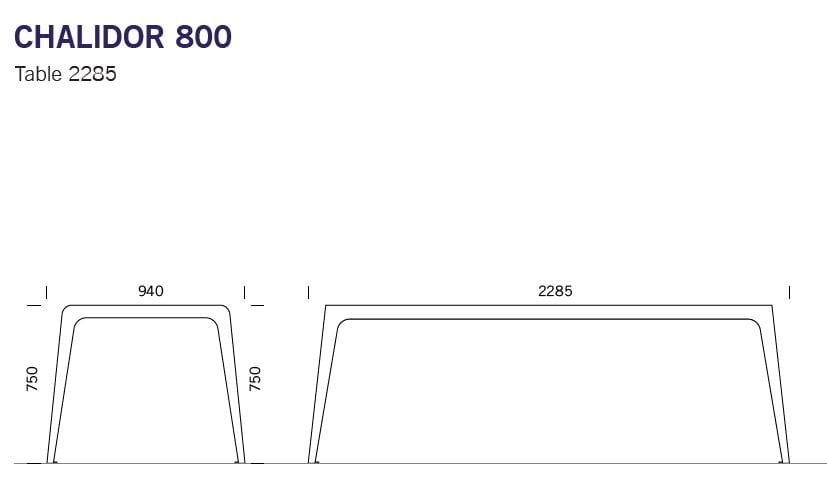 Прямоугольный стол из нержавеющей стали BENKERT BANKE Chalidor ARCH-00079574 - Вид №5