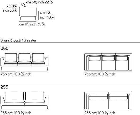 AMURA 4-х местный тканевый диван Leonard Am024.146+147 - Вид №5