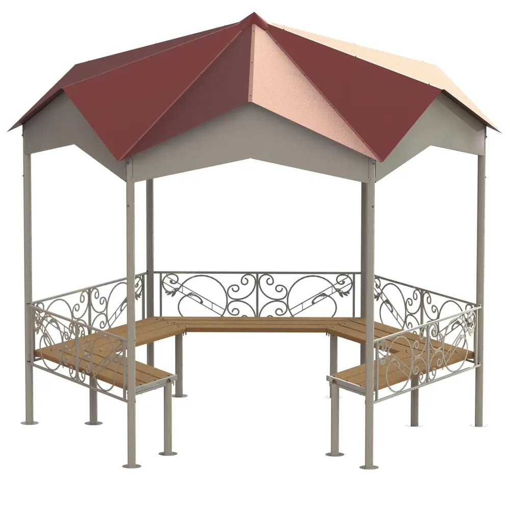 Беседка садовая металлическая «Ларотонда» 320x280x320 см Santreyd STLM-2029776