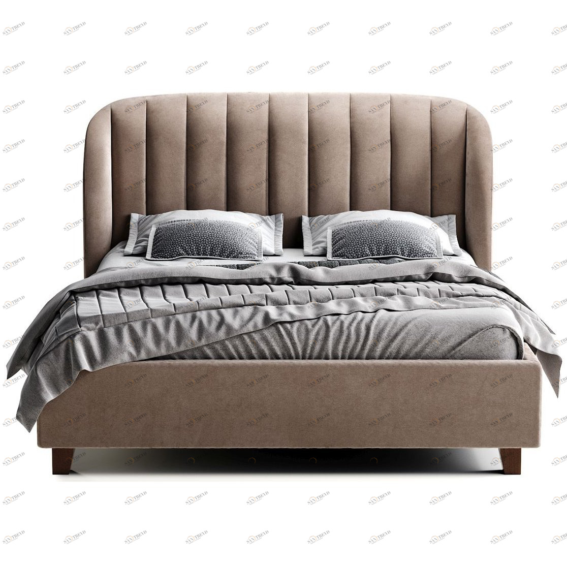 Кровать двуспальная 180х200 бежево-розовая Tulip THE IDEA ДИЗАЙНЕРСКИЕ 210652 Коричневый 