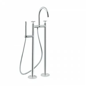 Банная группа с соединениями напольной стойки, автоматическим переключателем, LL. 150 см гибкий и ручной душ. BLINK NEWFORM Италия