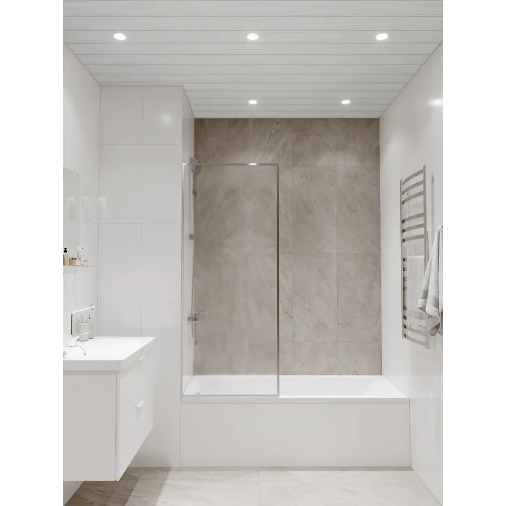 Набор реек 3x1 м цвет серебристый металлик, без раскладки БАРД STLM-2092115