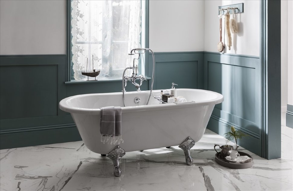 Ванна акриловая Windsor двусторонняя с ножками E11 CHR Windsor Burlington E3, E11 CHR - Вид №2