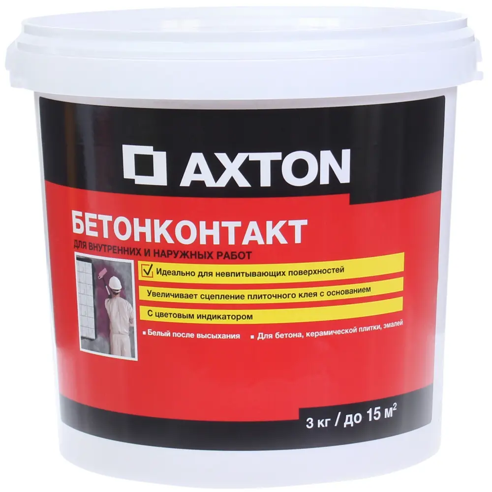 Бетоноконтакт Axton для надежного сцепления поверхностей 3 кг 81950264