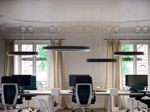 PANZERI Светодиодный подвесной светильник из алюминия Silver ring