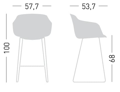 Табурет с подлокотниками и встроенной подушкой GABER Dame ARCH-00065778 - Вид №5