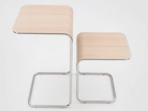 Danese Milano Сервисный столик из хромированного металла и столешница из dinoc Farallon