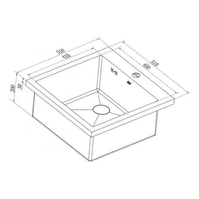 Zorg SZR-H51 bronze Мойка кухонная прямоугольная Zorg  - Вид №2