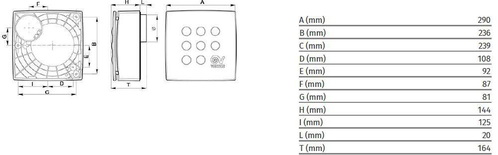 Vortice Центробежный канальный вентилятор Vort quadro 11989 - Вид №3
