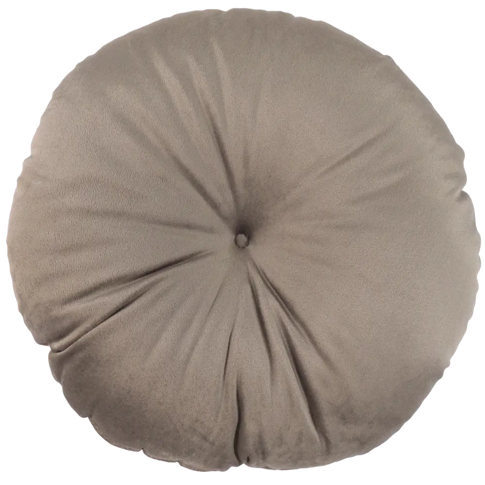 Подушка Бархат ø37 см цвет бежевый 82707624 STLM-2156435 LINEN WAY 