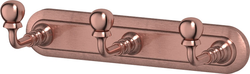 STI 602 Планка с 3-мя крючками 17 cm 3SC STILMAR ANTIQUE COPPER Treesseci 3SC