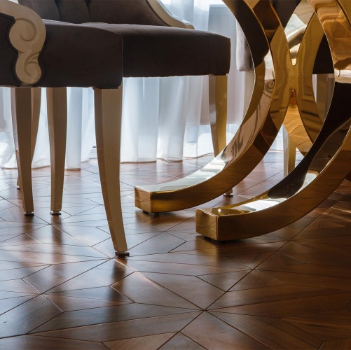 Модульный паркет Da Vinci Yulia Орех Европейский (Грецкий) Натур (Гладкая) 444х444 мм 2600600711 - Вид №8