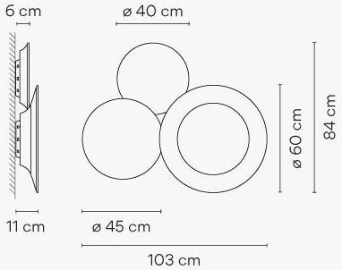 Vibia Настенный светодиодный светильник с отраженным светом Puck wall art sun-id-1374013 - Вид №4