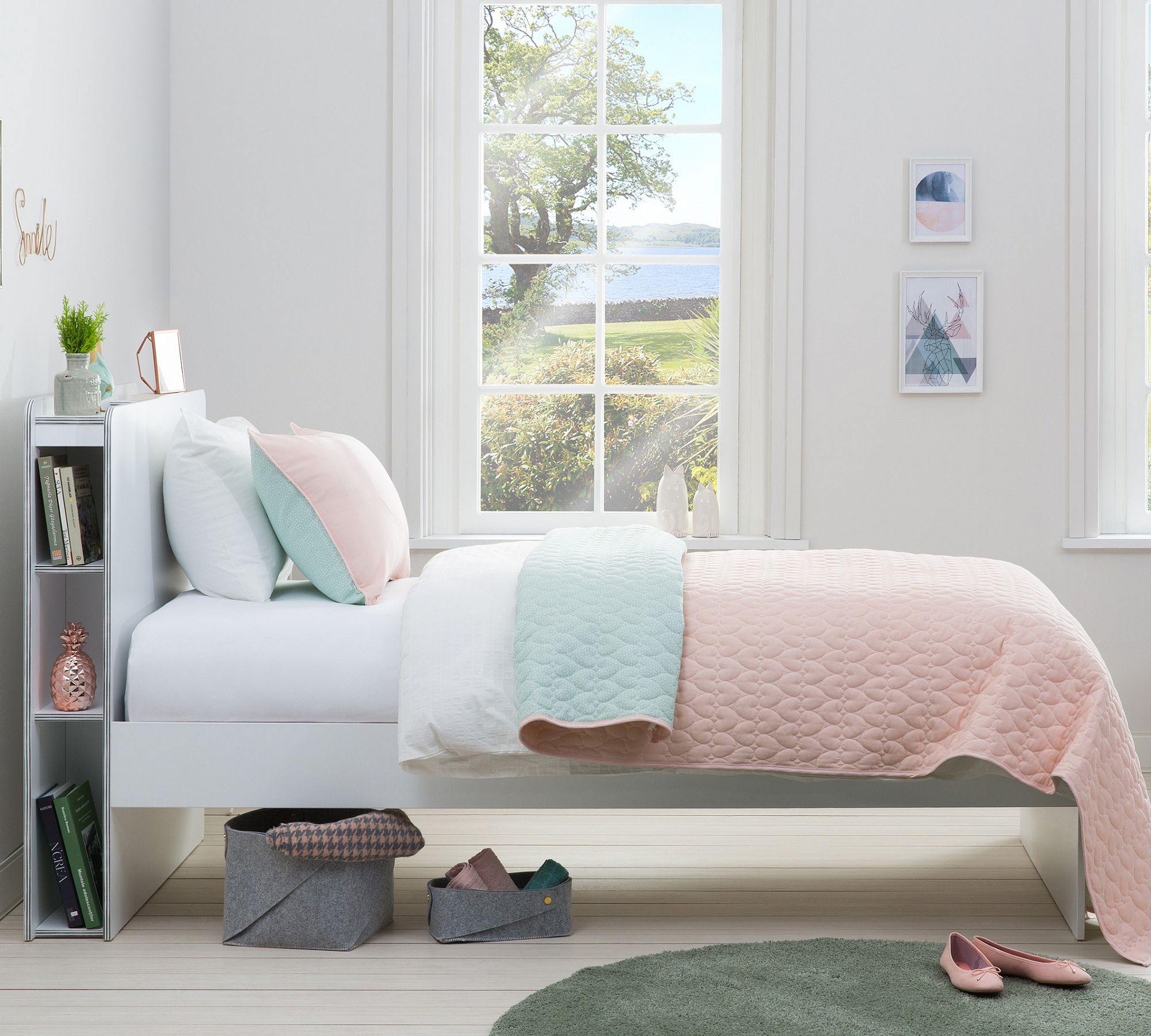 Покрывало с подушкой 90х200 см розовое Ducy CILEK WHITE 00-3832465 Розовый Santreyd  - Вид №1