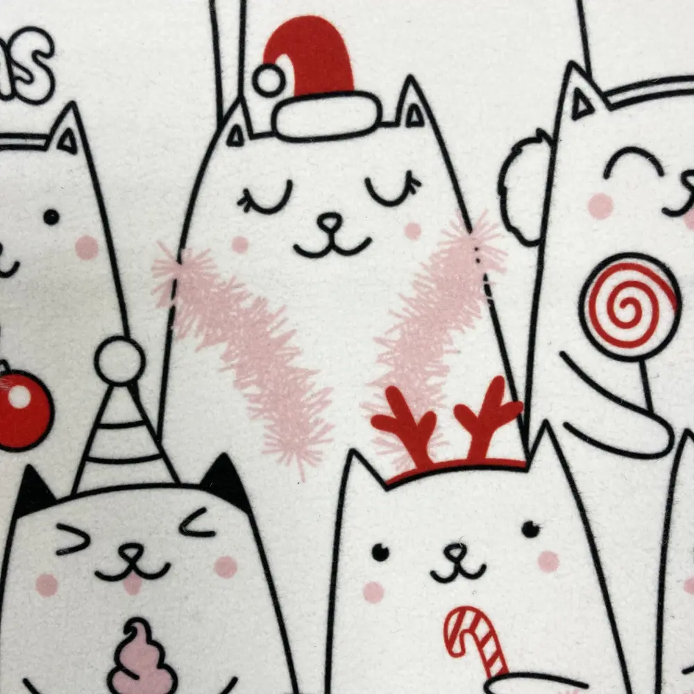 Плед Баюны новогодние 120x150 см флис цвет белый Ardenza Новогодняя STLM-2053377 - Вид №1